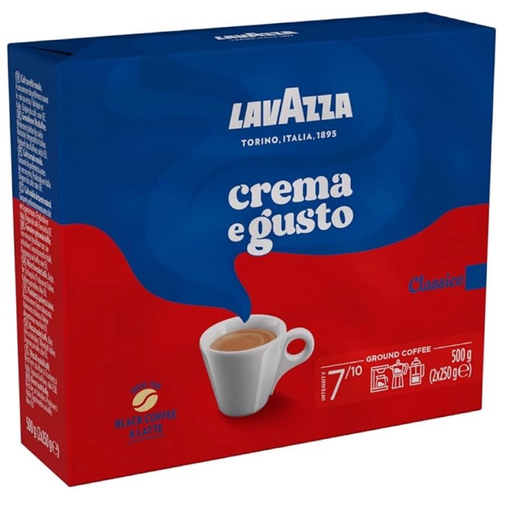 

Lavazza Crema e Gusto Classico 500GR Ground Coffee Dark Roast