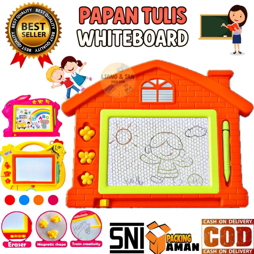 

( BISA COD ) PROMO Mainan Papan Tulis Magnet Anak / Papan Tulis Hapus / Drawing Board Magnetic Murah