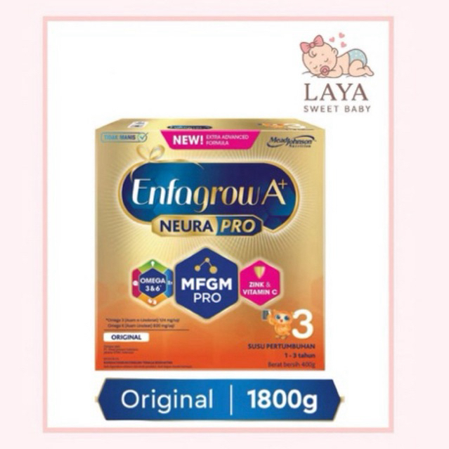 

Enfagrow A+ 3 Susu Formula Anak 1 - 3 Tahun Plain 1800 gr