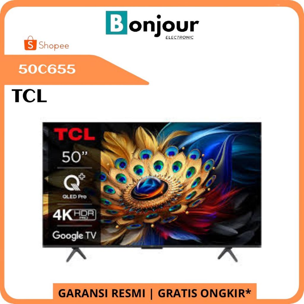 Smart TV TCL 50 Inch Qled Pro TCL 50C655 4K UHD Google TV 50Inch C655