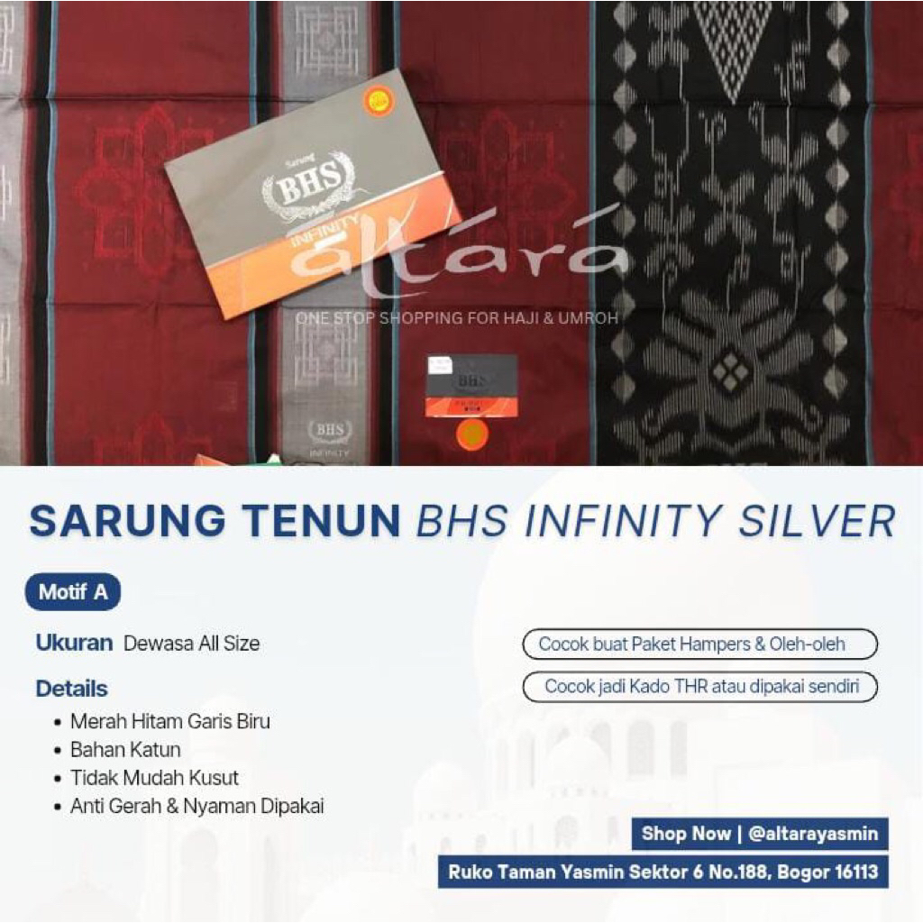 Sarung | Sarung Tenun BHS | Sarung Tenun BHS Infinity Silver | Sarung BHS | Sarung Katun | Sarung Ad