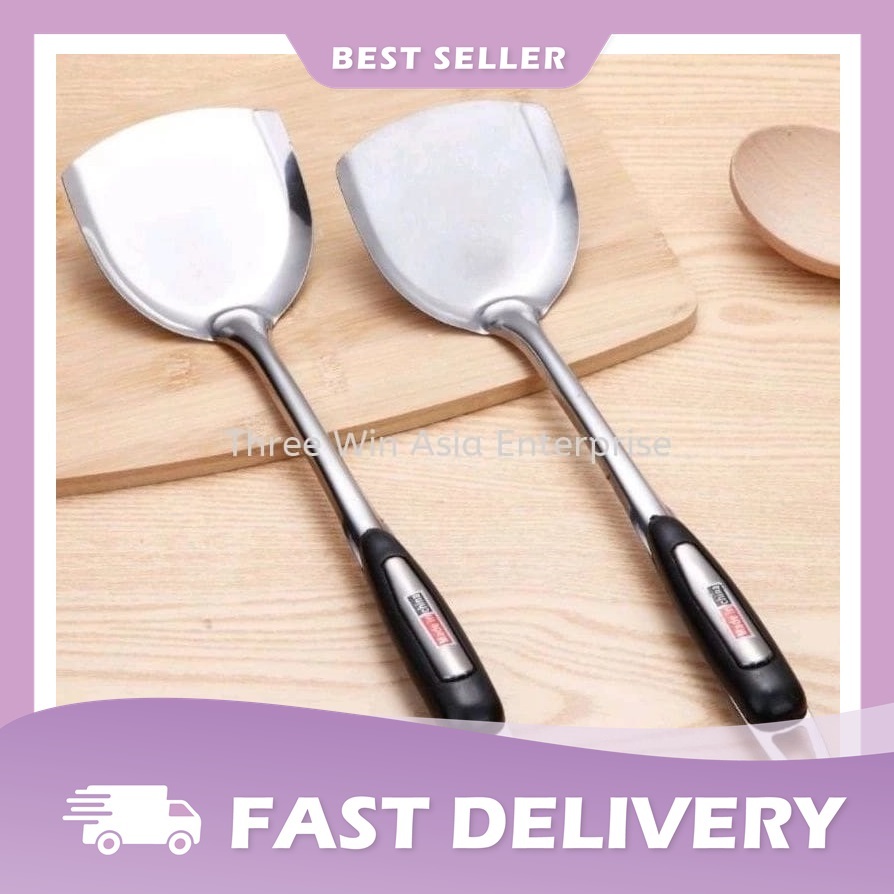 Sodet Spatula Stainless Gagang Hitam Plastik