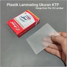

PLASTIK LAMINATING KTP ISI 1 PACK