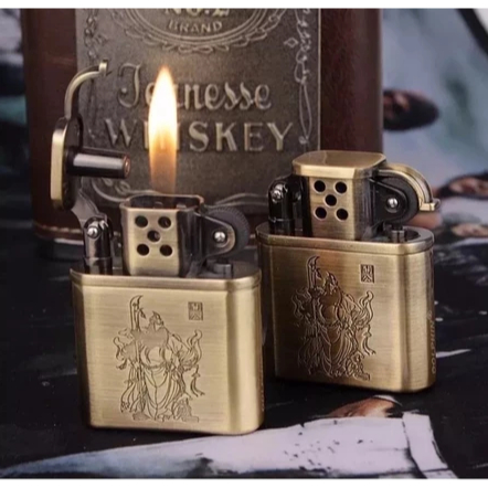 korek model orang tua retro pemantik roda api lilin