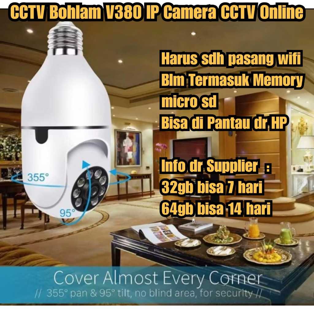 camera cctv online v380 colokan lampu listrik CCTV V380 Bohlam cctv bohlam ip camera bohlam Ip kamer