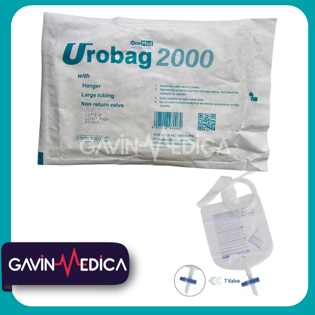 ONEMED Kantong Urine Bag Urobag 2000 t-valve