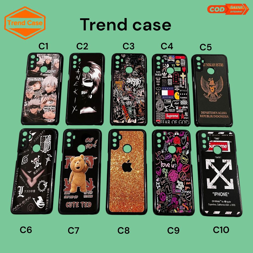 Case Hp Tipe REALME C3/ NARZO 10A/ PART 2/ Case Bening / Clear Case / Clear case Gambar / Case 2D ga