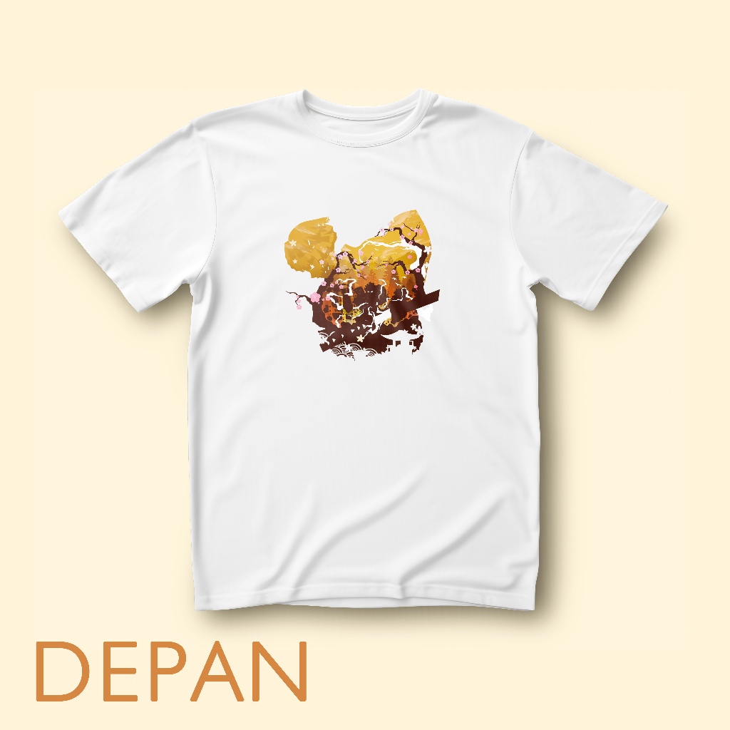 Kaos Anime Demon Slayer Zenitsu Sil Original FatBoB Tshirt