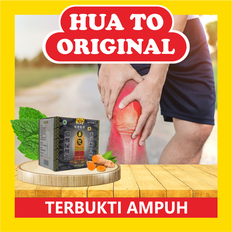 Hua To / HuaTo Original 100% – Obat Herbal Atasi Asam Urat, Rematik, Nyeri Sendi Lutut dan Otot, Sak