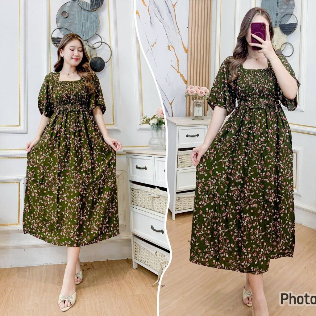 daster bali kerut jumbo rok susun reva