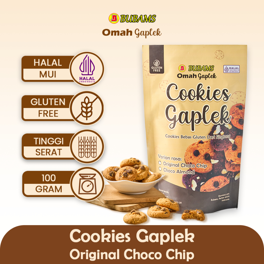 

Bubams Cookies Gaplek - Original Choco Chip GLUTEN FREE