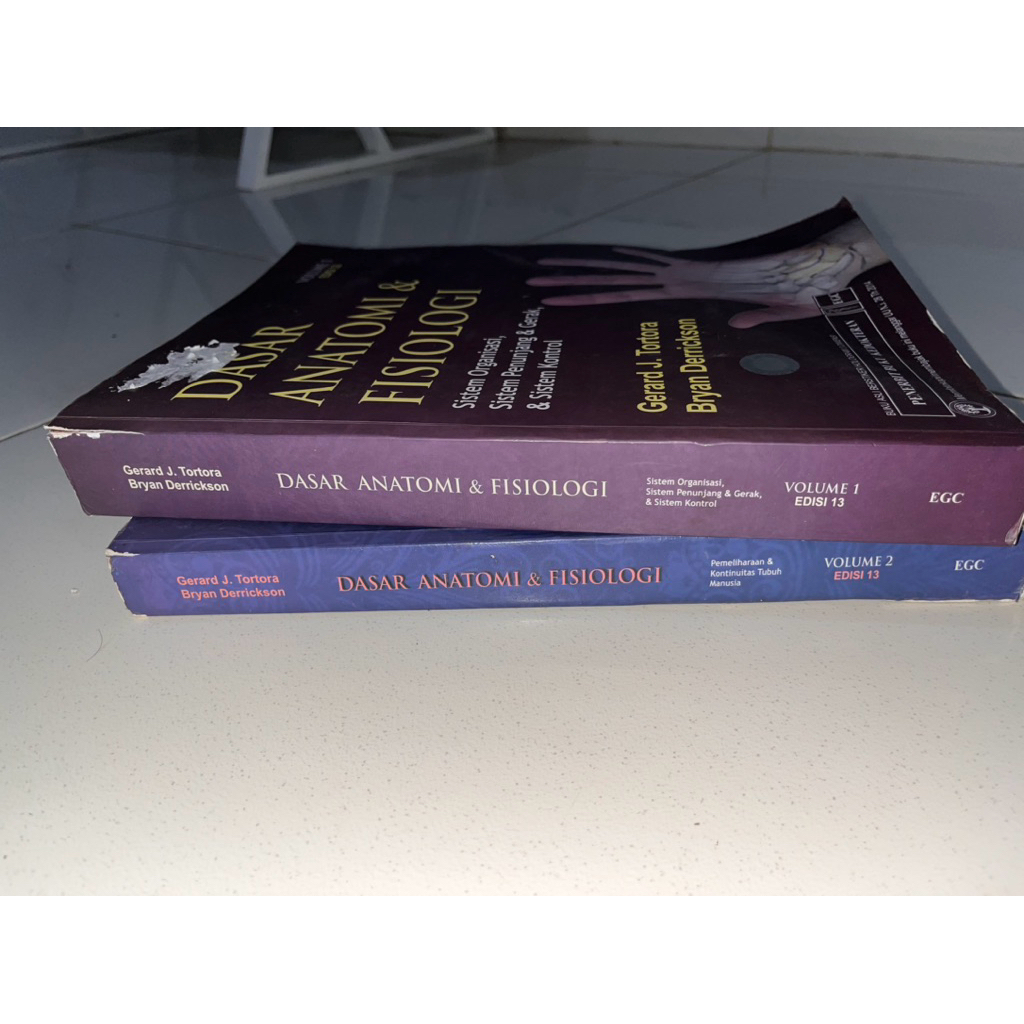 Dasar anatomi&fisiologi tortora volume 1&2 ori (preloved)*harga boleh nego
