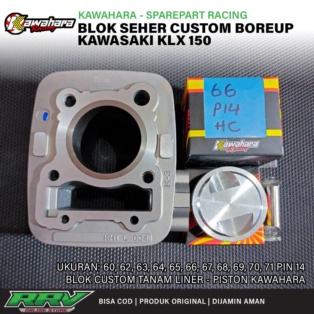 BLOK SEHER CUSTOM BOREUP KLX 150 60/62/63/64/65/66/67/68/69/70/71 PIN 14 | BLOK BORING CUSTOM TANAM 