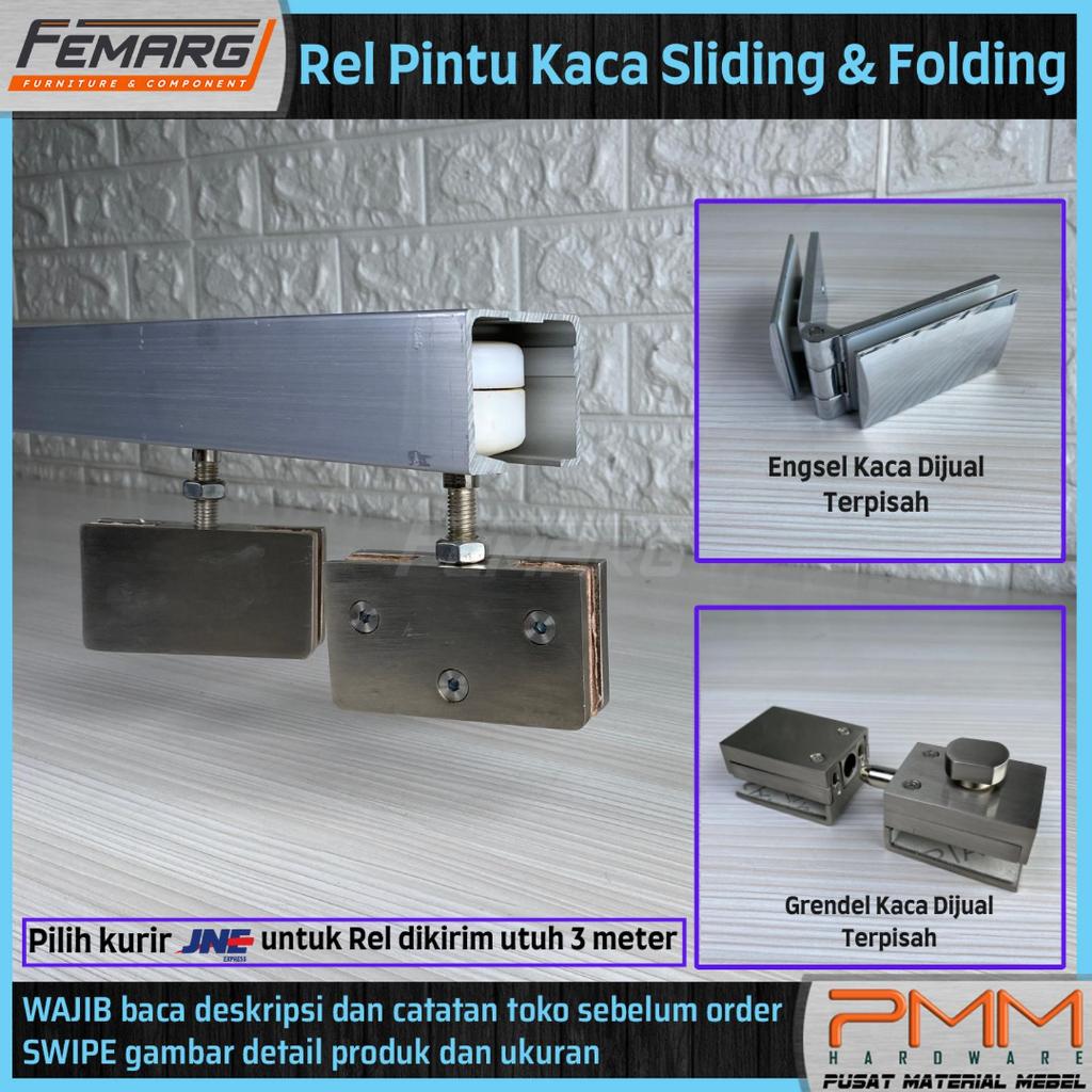 Rel Almunium Pintu Partisi kaca Peredam Suara FEMARG