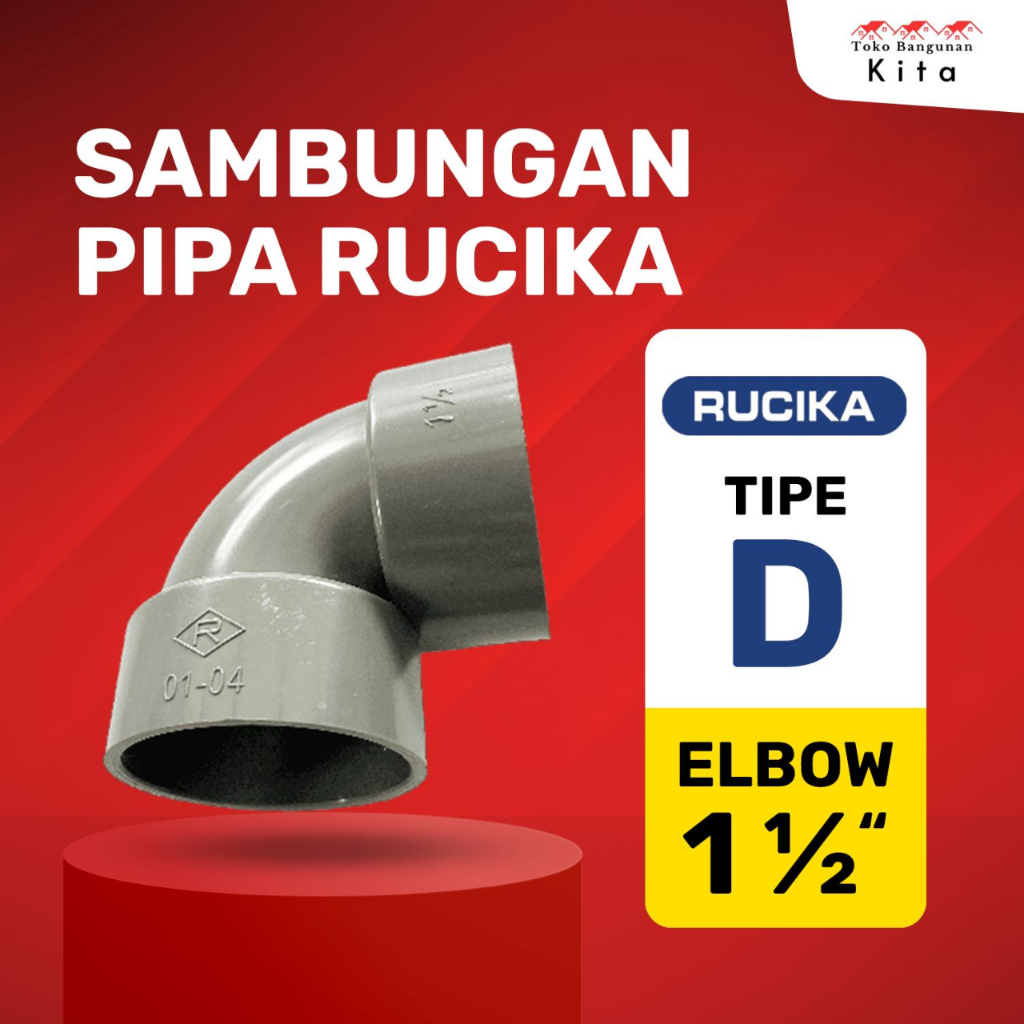 Rucika - Knie /Elbow 11/2" (Sambungan Pipa)