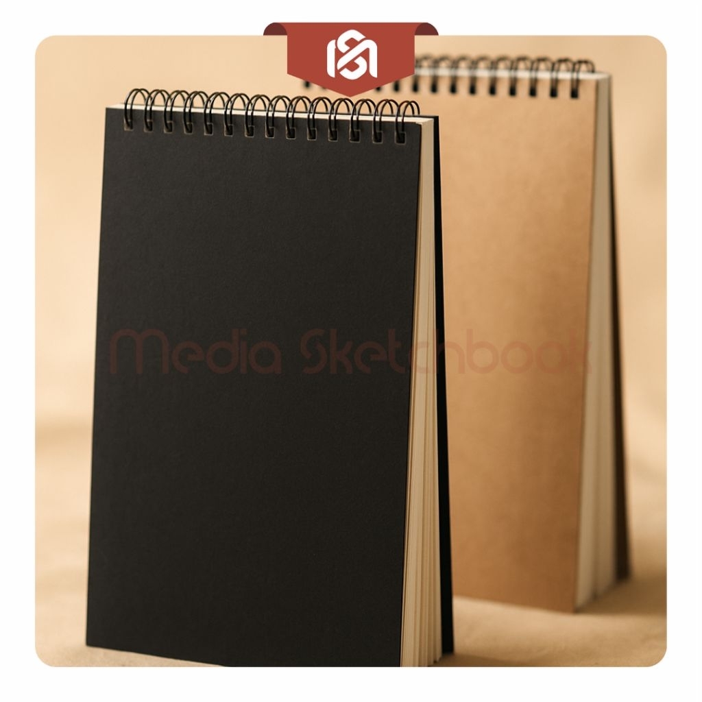 

[New] Sketchbook A5 80 Halaman Notebook Spiral 40 lembar Buku Gambar Sketsa Vertikal/Horizontal