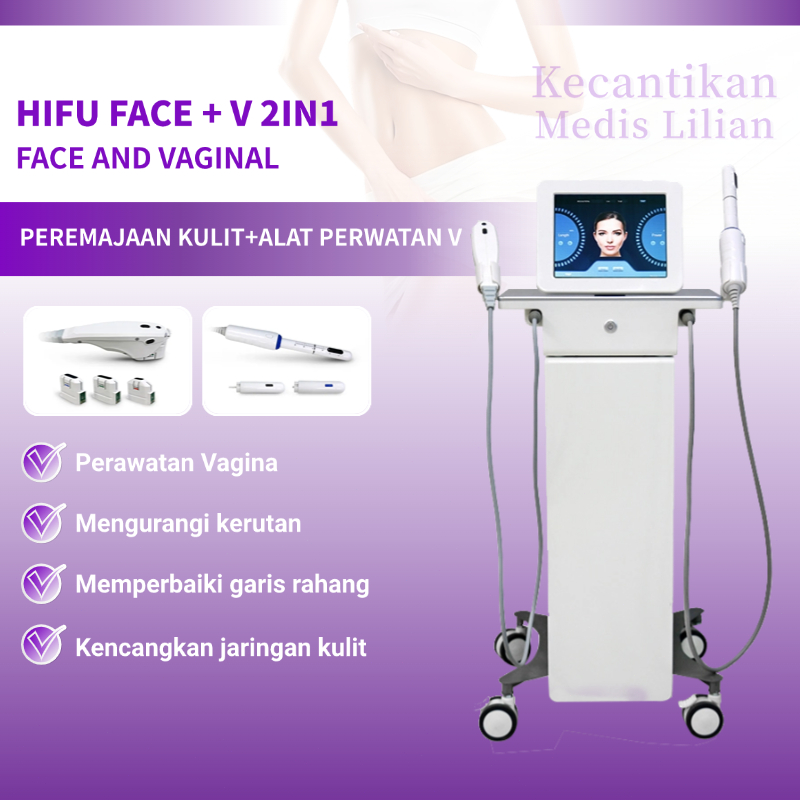 GARANSI Hifu 2in1 Face & Vagina Ultrasound Beauty Machine HIFU 2in1 hifu wajah + hifu vagina ultraso