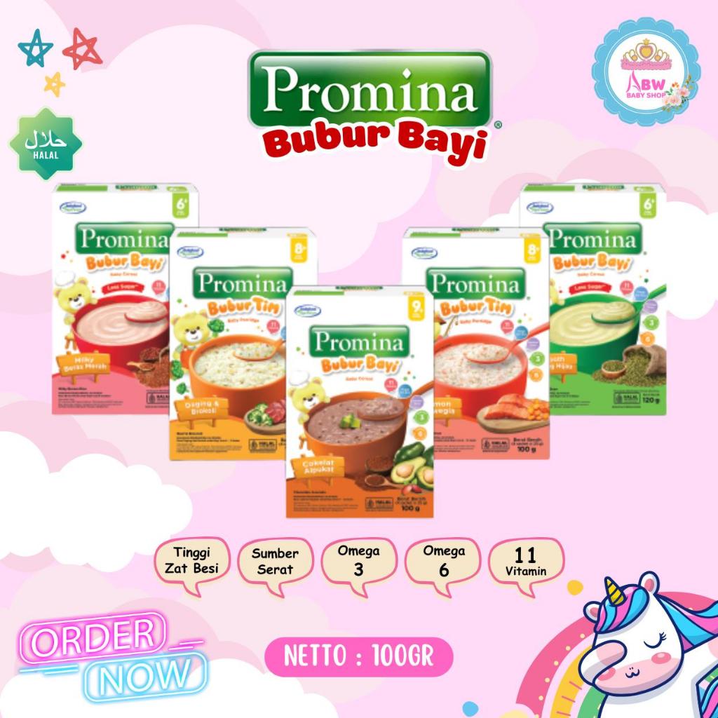 Promina Bubur Bayi 6+ 8+ Bulan / MPASI Sereal Makanan Bayi / Makanan Pendamping Asi Pokok