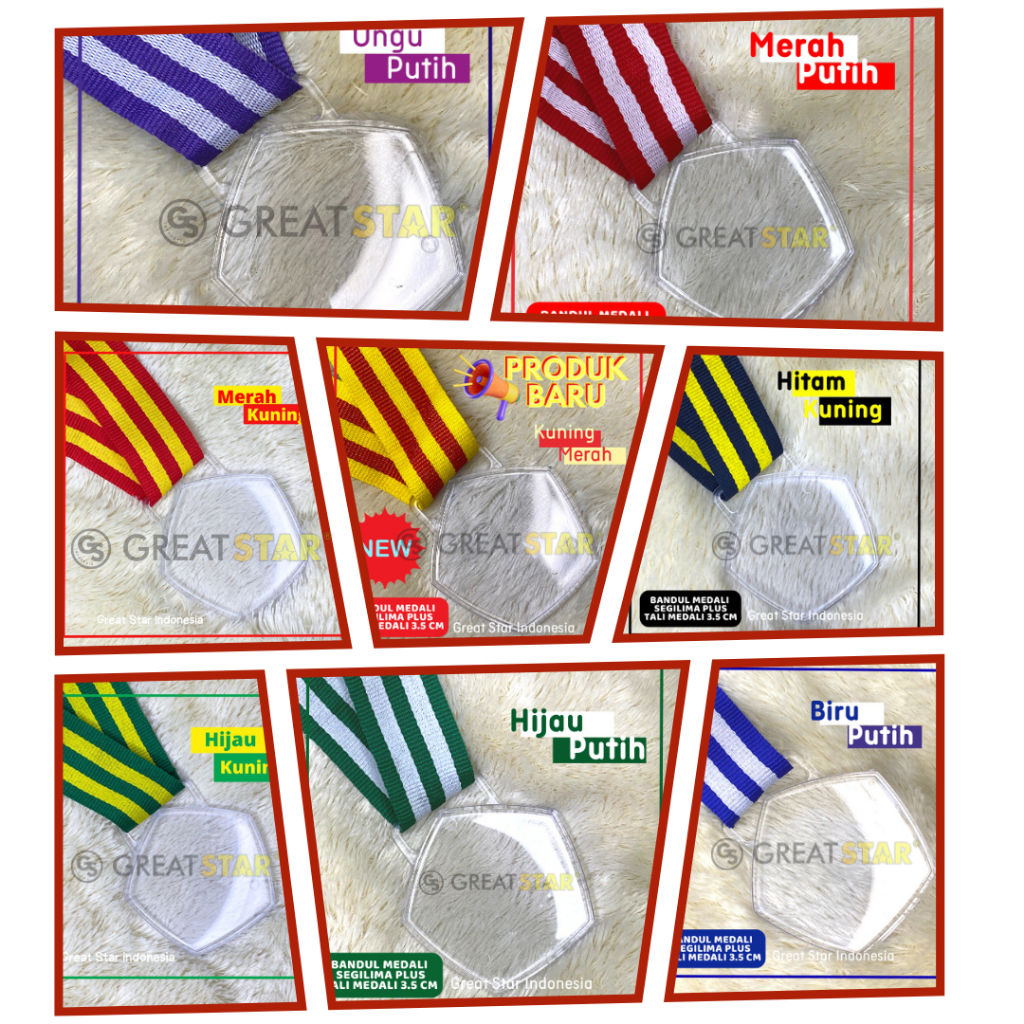 

BANDUL MEDALI SEGILIMA TALI INSERT PAPER+TALI 3.5CM TERPASANG