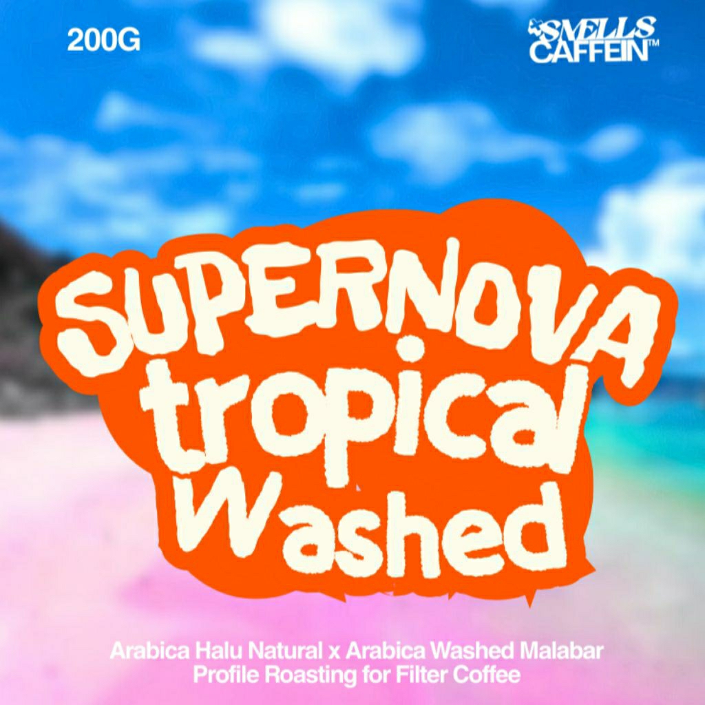 

Supernova Tropical Washed Arabica Halu x Arabica Malabar Roasted Coffee Bean 200g