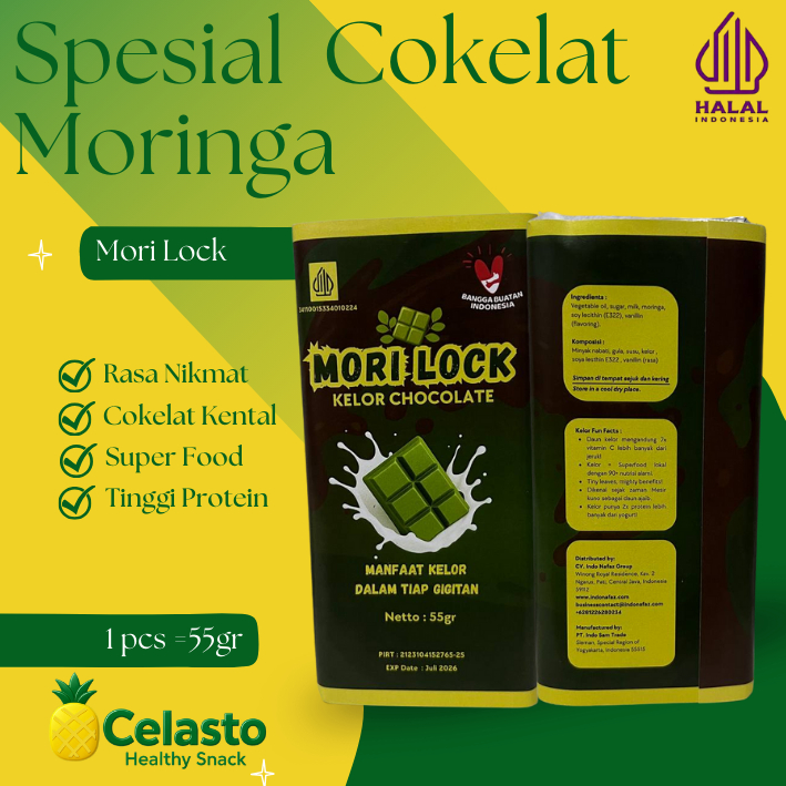 

Celasto Cokelat Kelor Chocolate Moringa Healthy Snack Cemilan Sehat