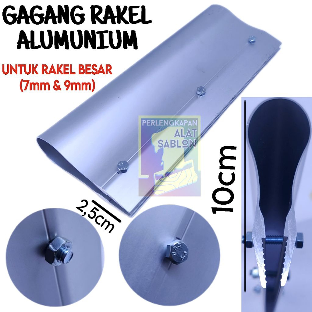 

GAGANG RAKEL ALUMUNIUM BESAR POLOS 1CM RAKEL ALAT GESUT TINTA SABLON