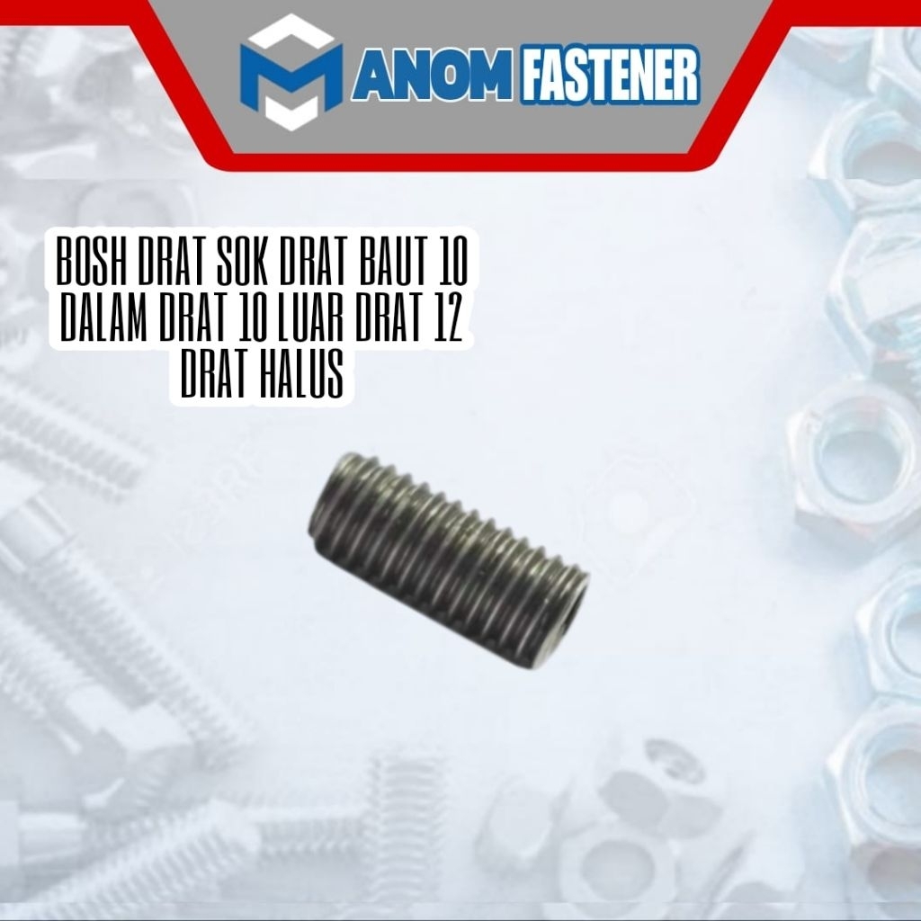 bosh drat sok drat m6-m8 (drat dalam baut 10,drat luar baut 12) untuk mengatasi drat yang rusak aus/