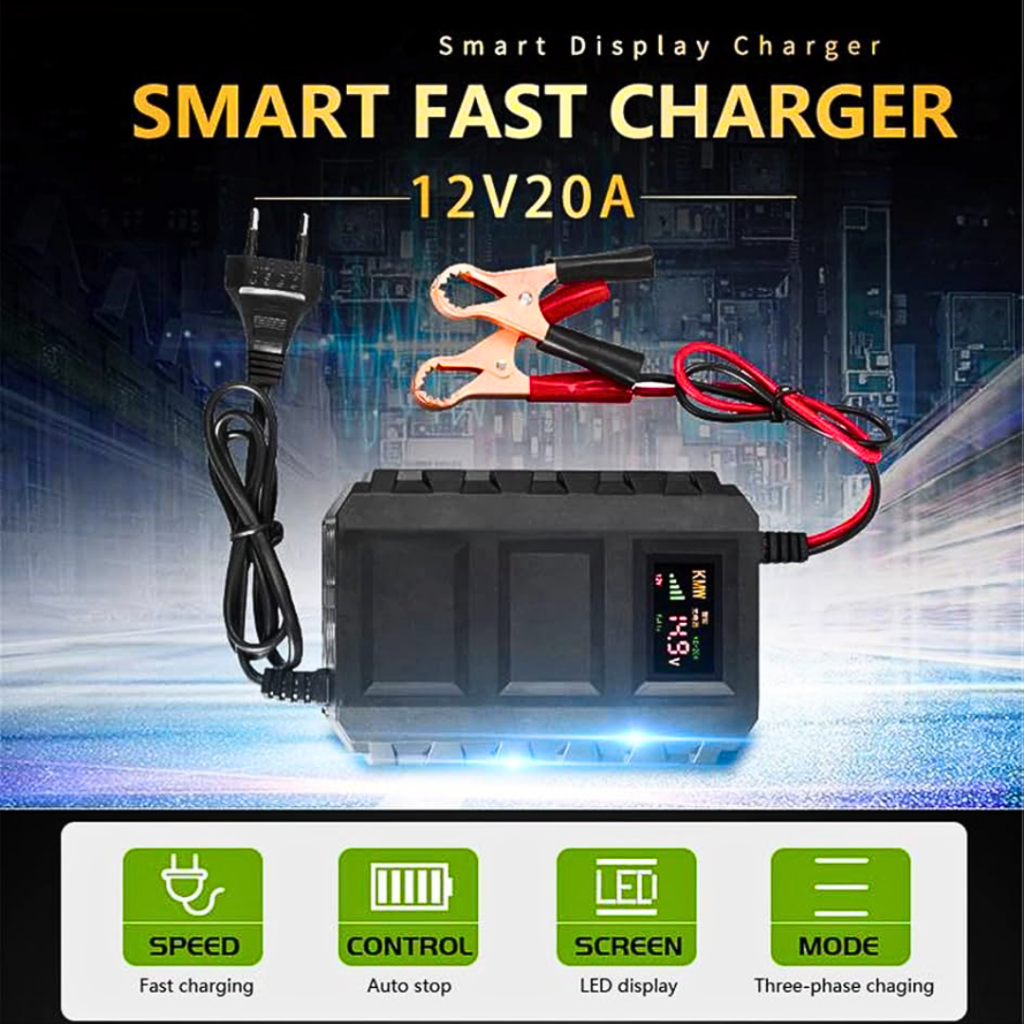 MALL Taffware Casan Cas Charger Aki Mobil motor 12 volt dan 24 volt 20 Ampere otomatis kering basah