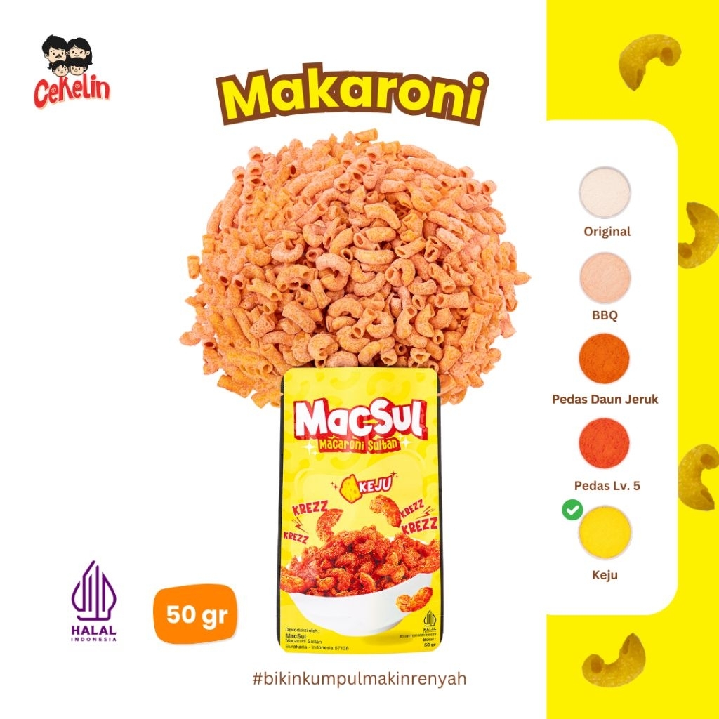 

Makaroni Sultan Rasa Keju 50 gram - Macaroni Sultan Rasa Keju 50 gram