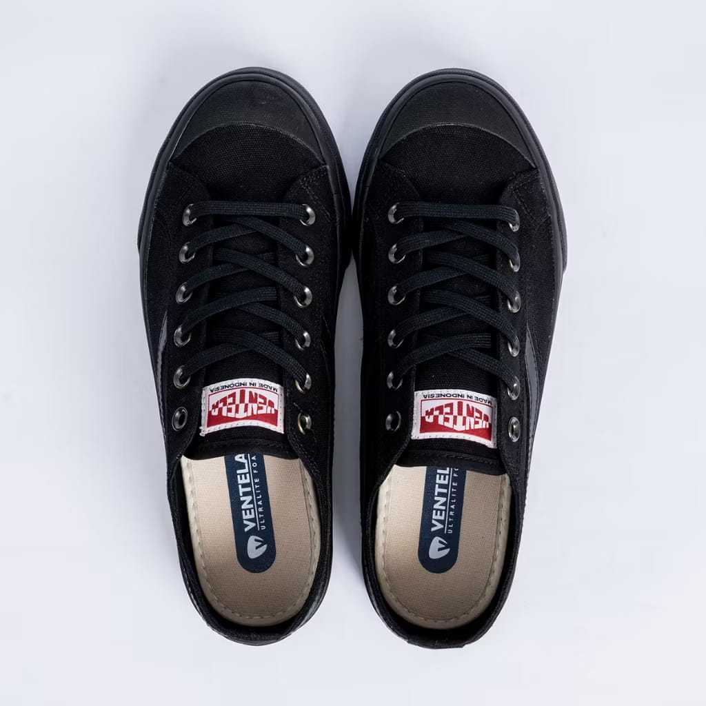 Sepatu Ventela Hitam Polos Public Al Blach Termurah