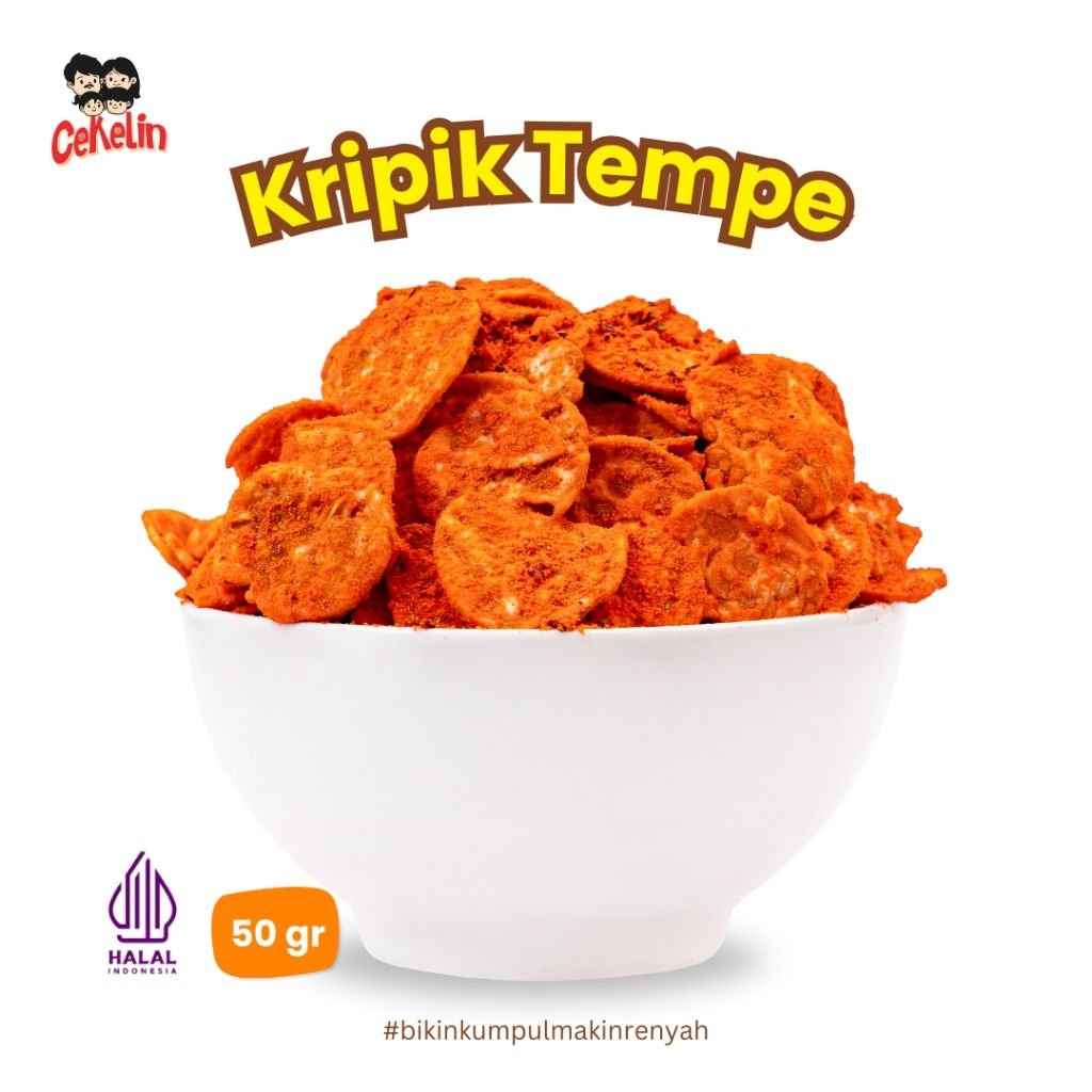 

Keripik Tempe Pedas Daun Jeruk 50 gram / Kripik Tempe Pedas Daun Jeruk 50gr