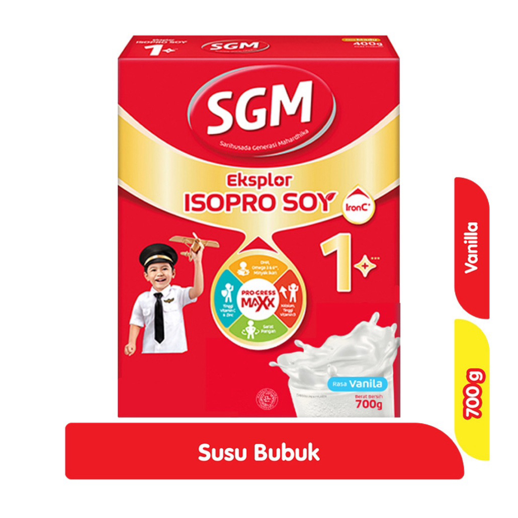 

SGM Eksplor ISOPRO SOY 1+ Susu Bubuk Pertumbuhan untuk Anak Usia 1-5 Tahun Vanila 700 g