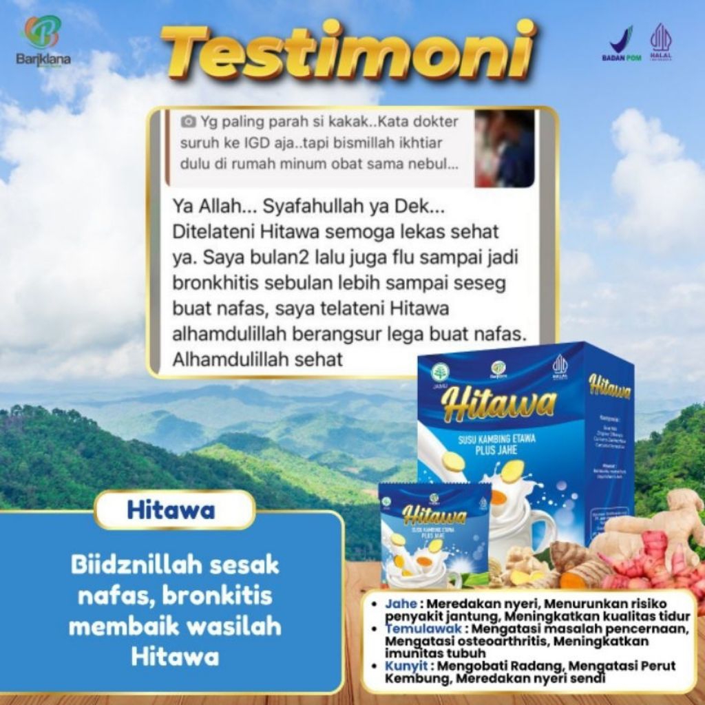 

HITAWA Susu Kambing Etawa Plus Jahe Merah