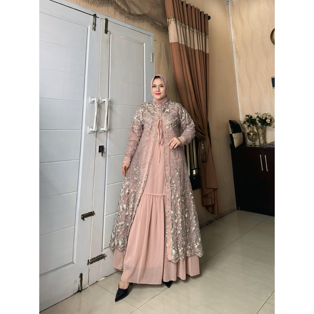 Shenina Dress - Dress Tulle Bordir Premium