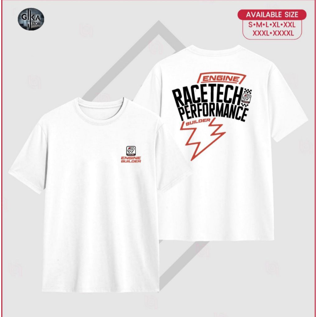 TSHIRT KAOS Racetech Performance Engine Builder Lengan Pendek 24s