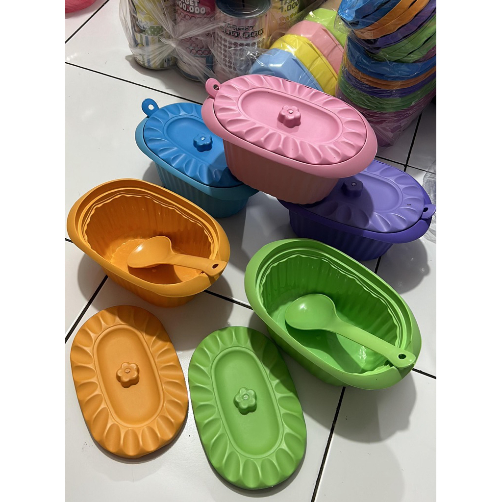 Tempat Sayur Sop Makanan Minuman Wadah Basi Prasmanan Oval Aneka Warna Kualitas Food Grade BPA Free