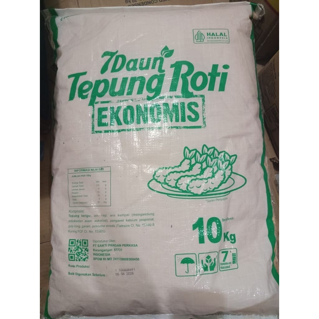 

Tepung panir/Tepung roti 7Daun sakti 1sak 10kg