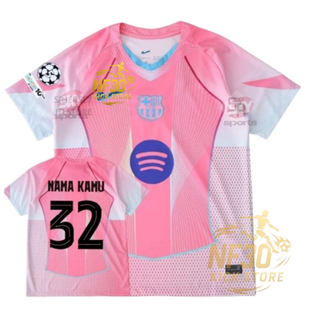 (PRE ORDER) Jersey Barcelona Pink 2025-2026 Full Print Dryfit