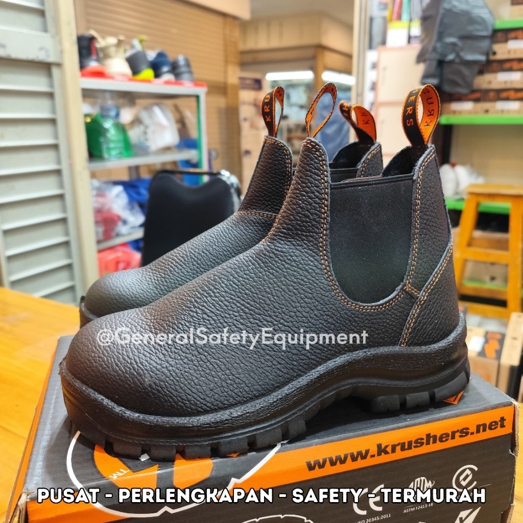 SEPATU SAFETY KRUSHERS NEVADA HITAM ORIGINAL / SAFETY SHOES KRUSHERS NEVADA / SEPATU KRUSHERS
