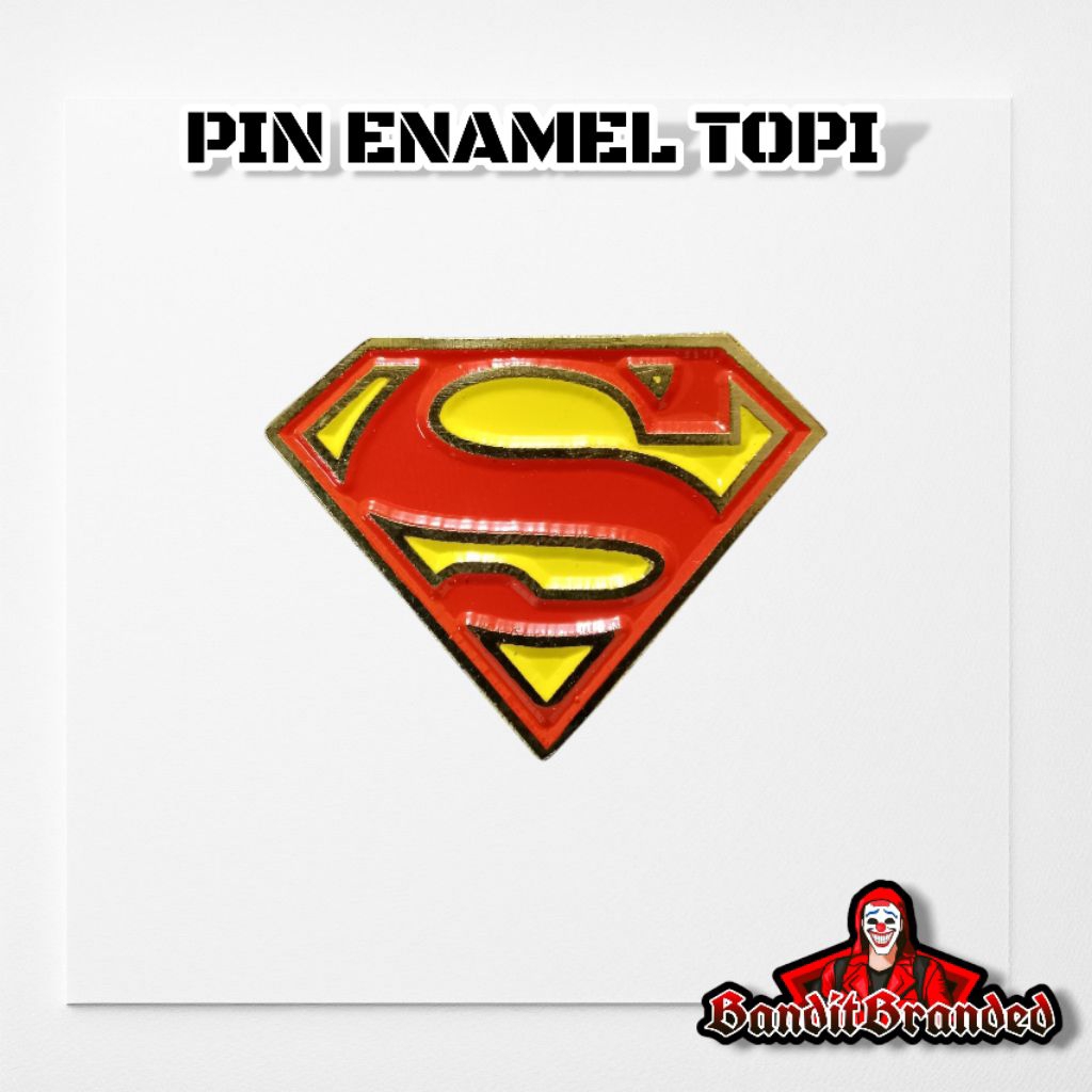 Pin Enamel Logo Superman Aksesoris Topi