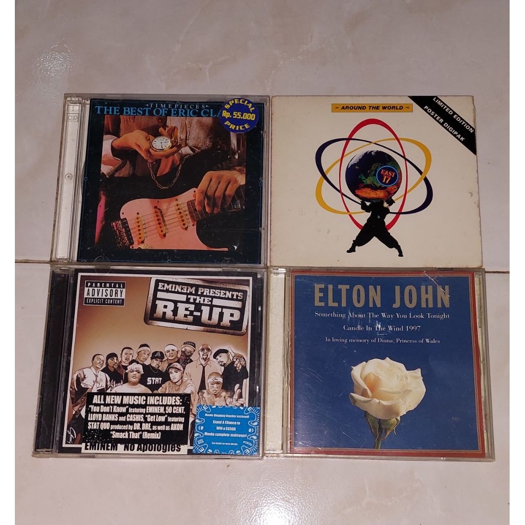 cd ERIC CLAPTON-The Best Of : Time Pieces / EAST 17-Around The World / EMINEM-The Re-Up (1) / ELTON 