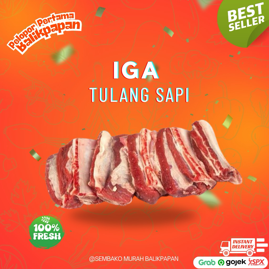 

iga/tulang sapi segar
