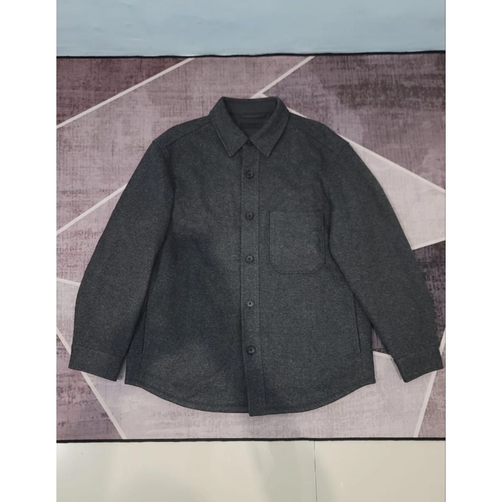 Outer Cowok Uniqlo Kemeja Jaket Tebal Prelove