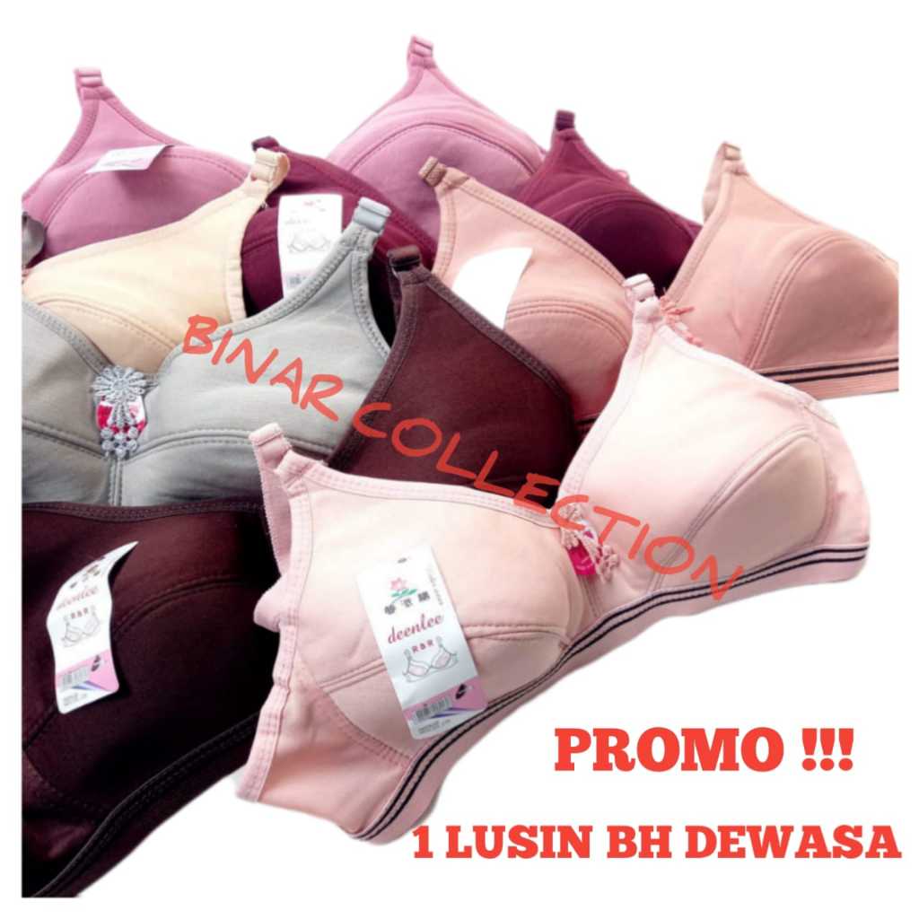 Beha Wanita 1Lusin BH Tanpa Kawat BRA Sport Pakaian Dalam  Wanita Set Lusinan