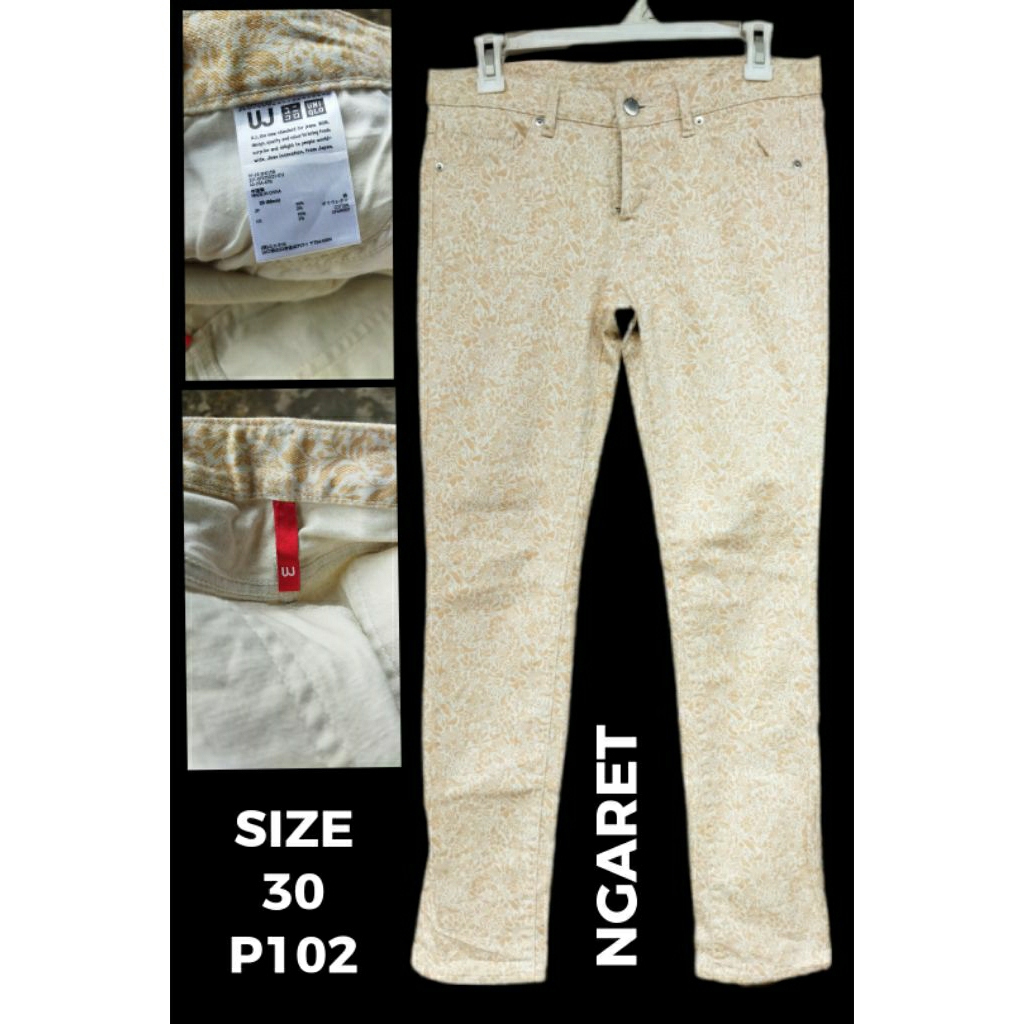 Uniqlo UJ Jeans Floral limited edition