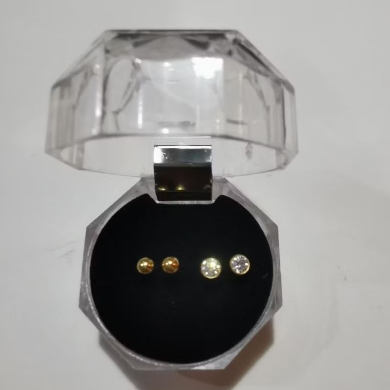 Anting Giwang tindik/tusuk Emas Muda 1/4 gram Simple dan Elegan