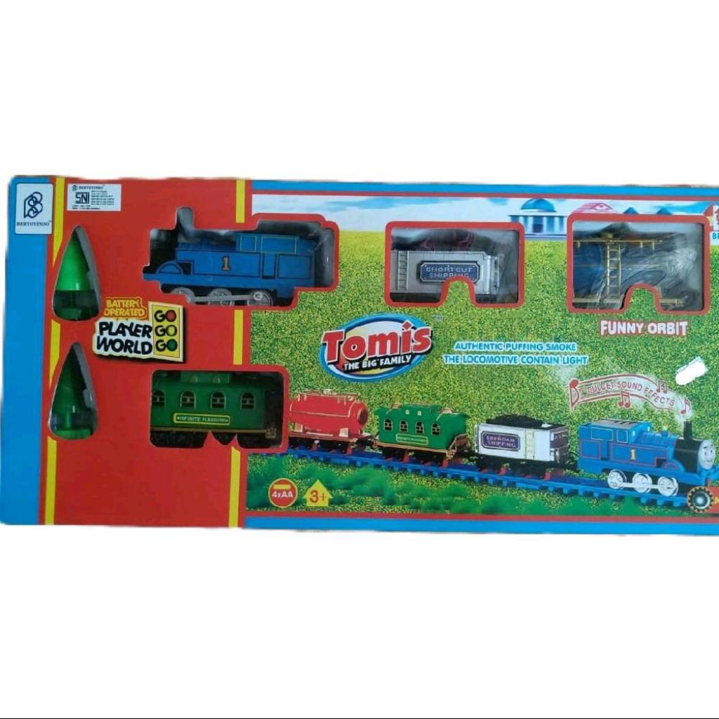 DLL Toys Mainan Kereta Api Tomis set (Train Set),kereta api set,kereta api,trian set,train,tomas.