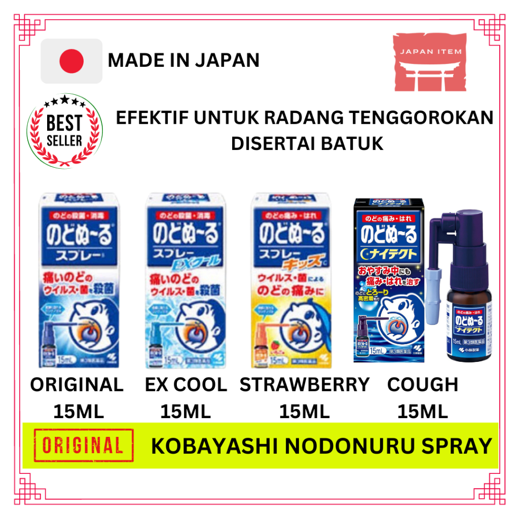 Kobayashi Nodonuru Spray / obat semprot tenggorokan Jepang