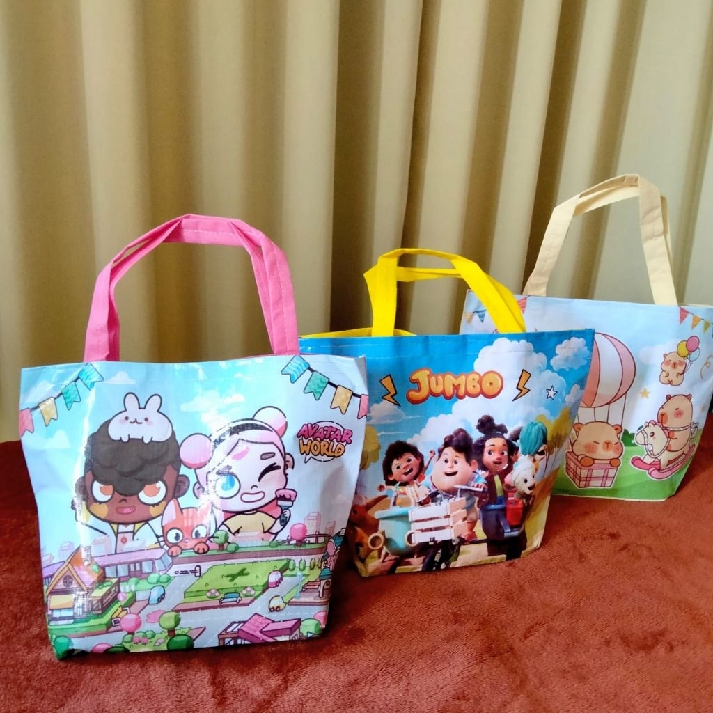 

La Felicia Tas Ulang Tahun Goodie Bag Trapesium Karakter Happy Birthday