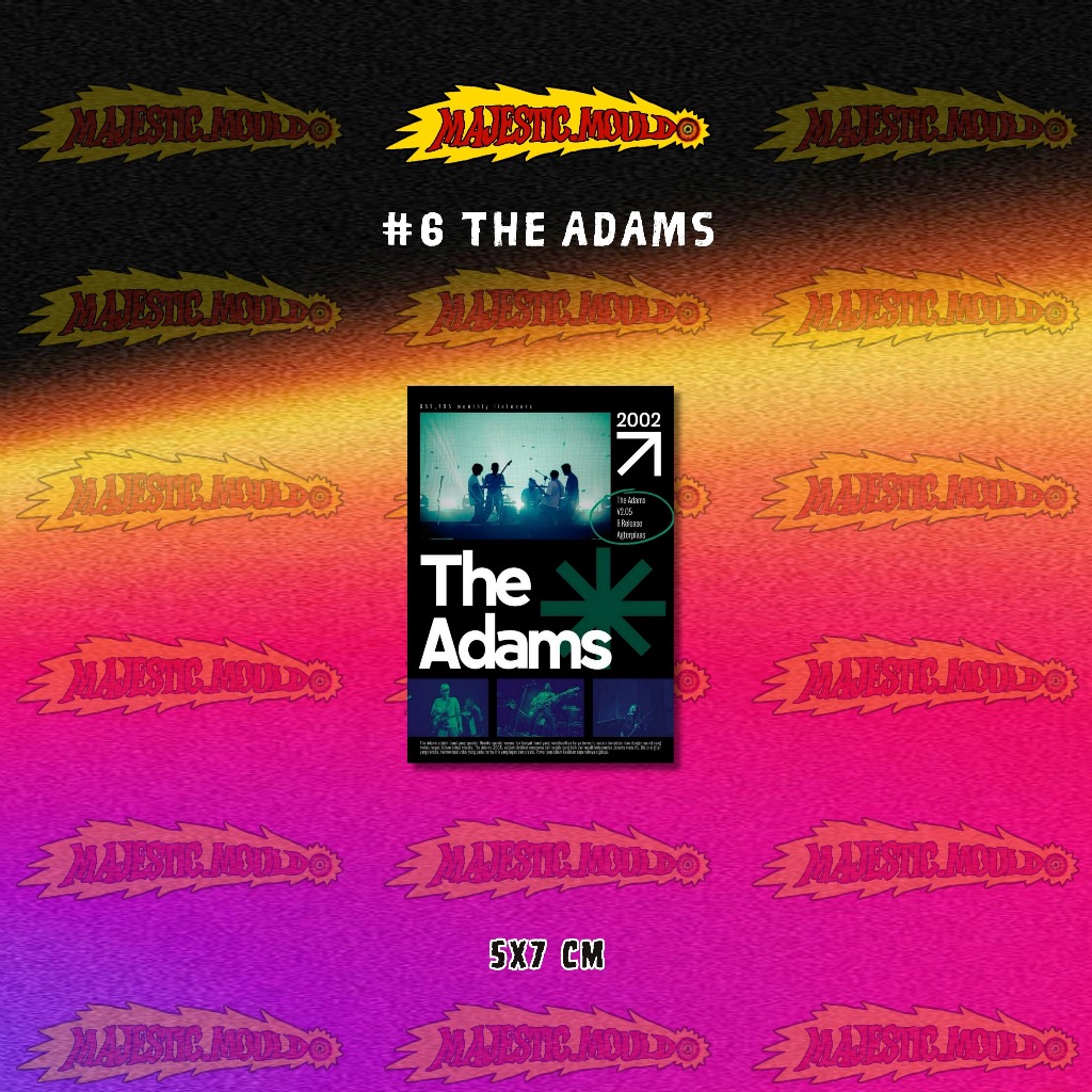 

#6 The Adams – Stiker Band Vinyl Glossy | Tahan Air & Luntur (Laptop/Helm/Tumbler/dan media lainnya)